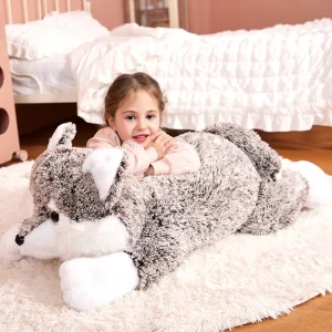 Giant Wolf Stuffed Animal Plush Toy, 30 Inches