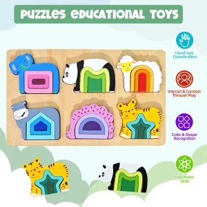 3D Wooden Jigsaw Educational Toys