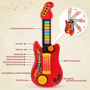 2 In 1 Electric Kids Guitar and Piano Foldable